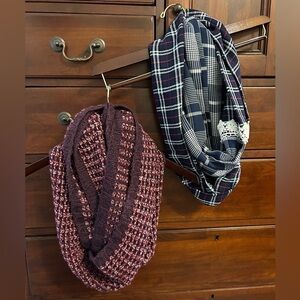 Infinity Scarves Lot of 2 Warm Winter Wear